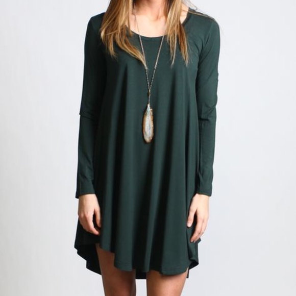 Dark green PIKO swing dress - Picture 1 of 5